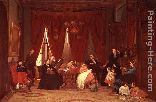 The Hatch Family painting - Eastman Johnson The Hatch Family art painting